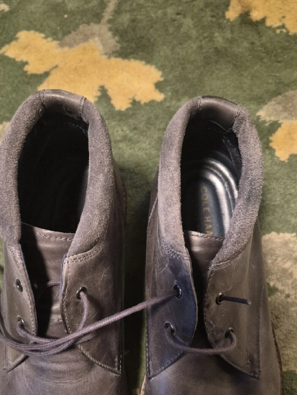 Cole Haan Men's Gray Leather Chukka Boots